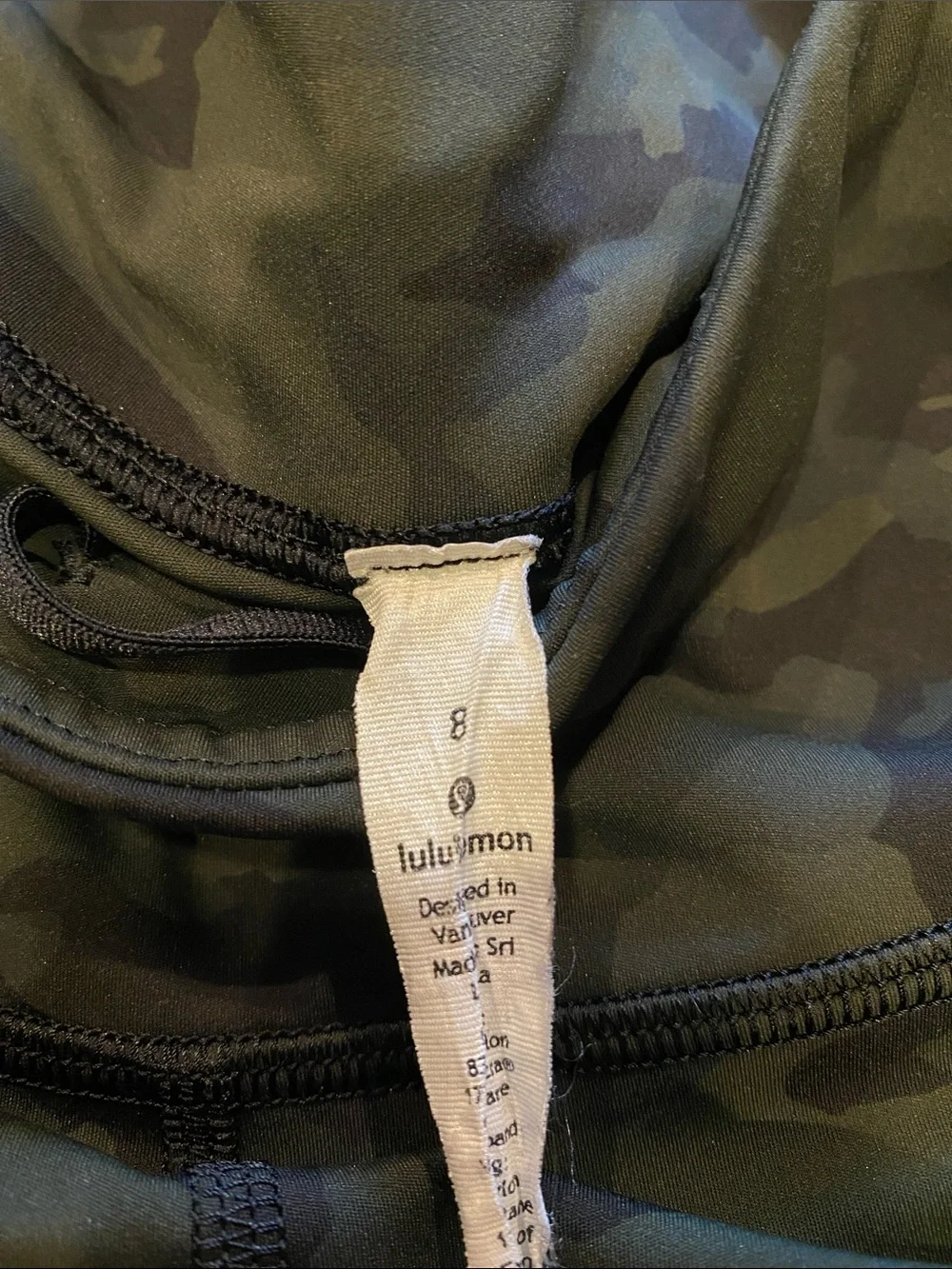 lululemon Olive & Black Camo Leggings